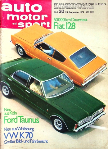 Deckblatt Auto Motor und Sport (20/1970)